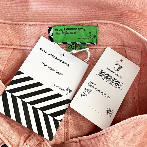 NWT Sandrine Rose Pink Palm Tree Jeans - Picture 8 of 11